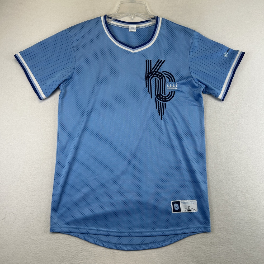 Kansas City Royals Jersey Shirt Mens Medium Blue MLB Baseball Success Brands